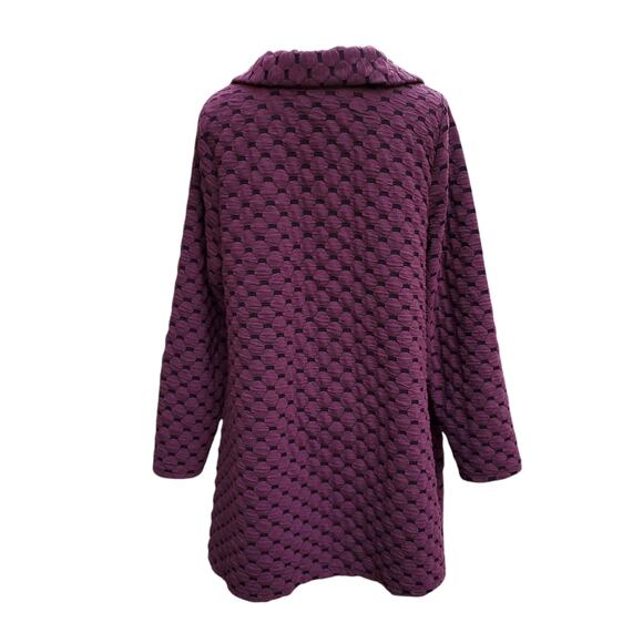 Habitat Maroon Red Black Zipper Front Collared Jacket Coat Size Medium - Picture 7 of 12